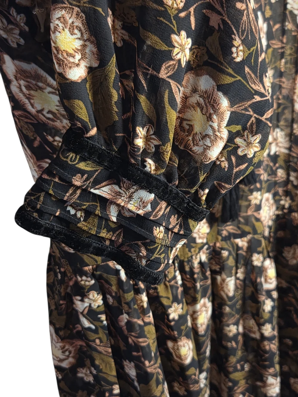 Dex Sheer Floral Long-Sleeve Dress - Picture 5 of 7